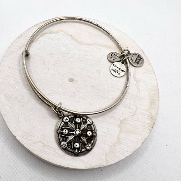 Alex and Ani Jewelry 42 Alex And Ani Silver Compass Charm Bracelet